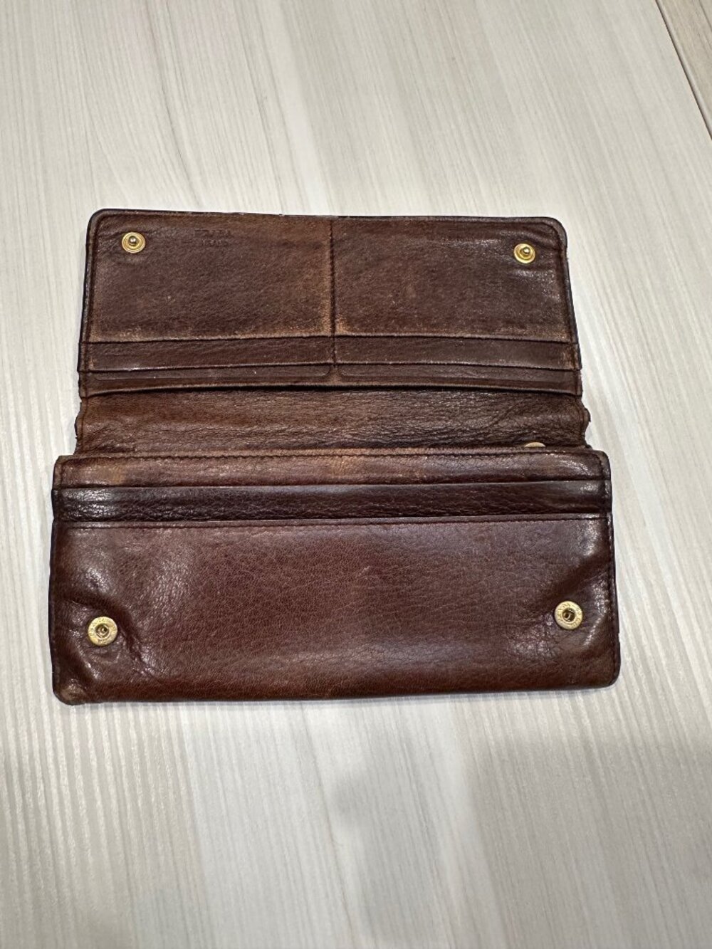 Vintage Prada Brown Leather Wallet - Picture 3 of 4
